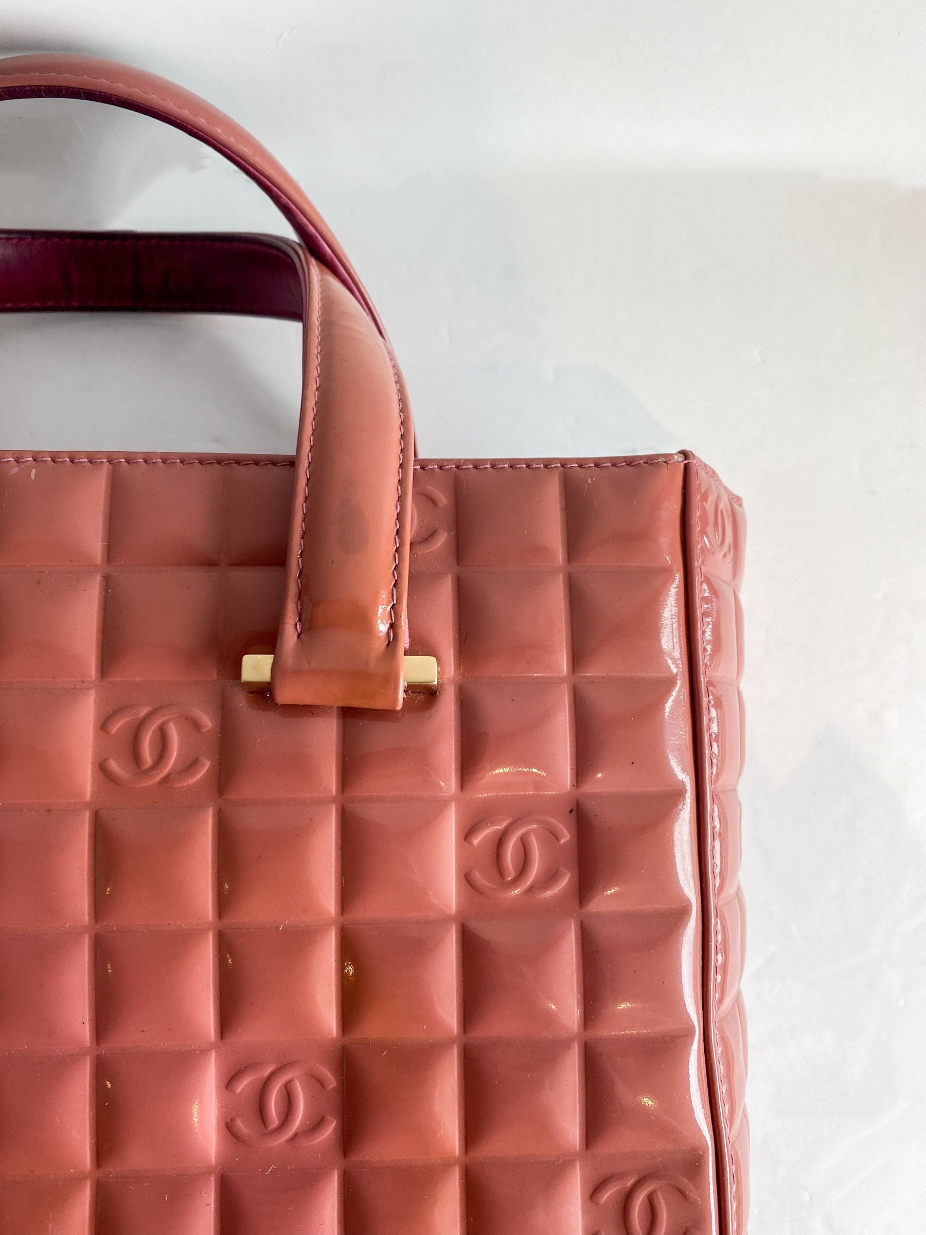 Chanel Chocolate Bar Tote Bag Pink