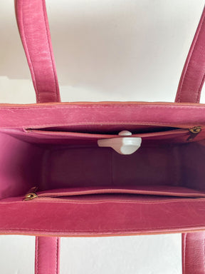 Chanel Chocolate Bar Tote Bag Pink Top