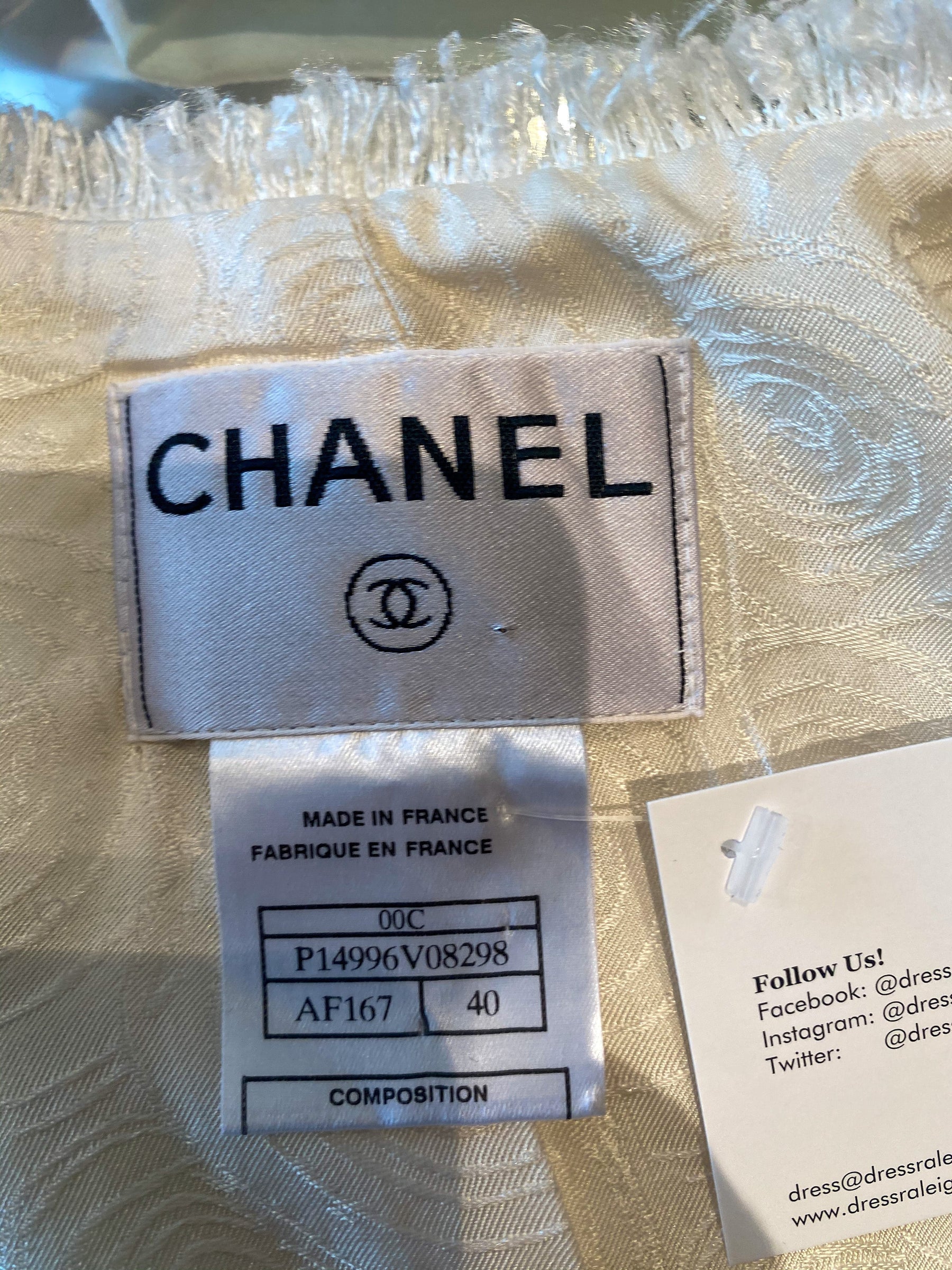 Chanel Blazer Top Ivory
