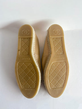 Chanel Leather Espadrille Interlocking CC Logo Bottoms