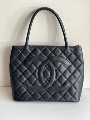 Chanel Medallion Quilted Caviar Tote