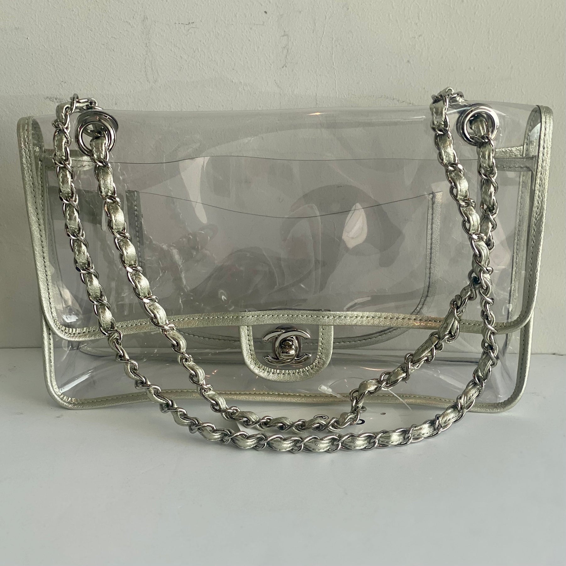 Chanel Clear 2.55 Reissue Transparent Classic Single Flap Shoulder Bag Front