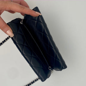 Chanel Quilted Lambskin Double Sided Wallet On Chain