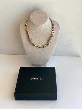 Chanel Crystal Strass CC Necklace