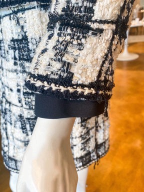 Chanel Tweed Plaid Suit Sleeve Details