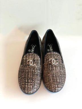 Chanel Tweed Loafers