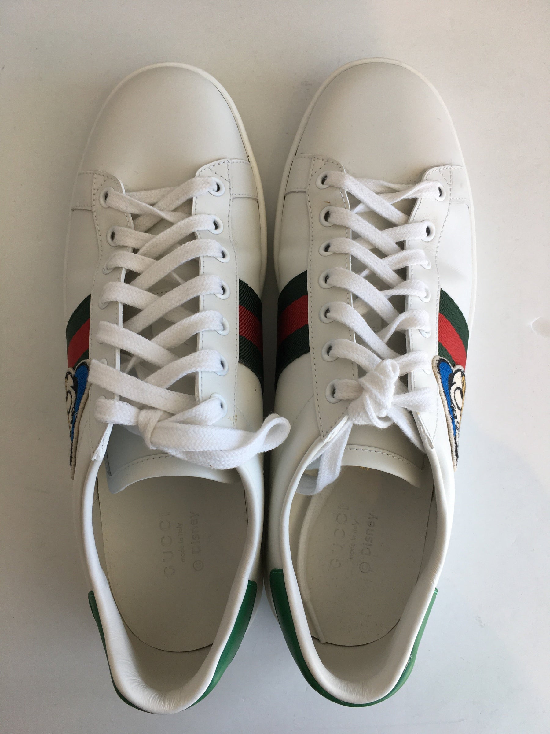 Disney x Gucci Donald Duck Ace Leather Sneakers Top