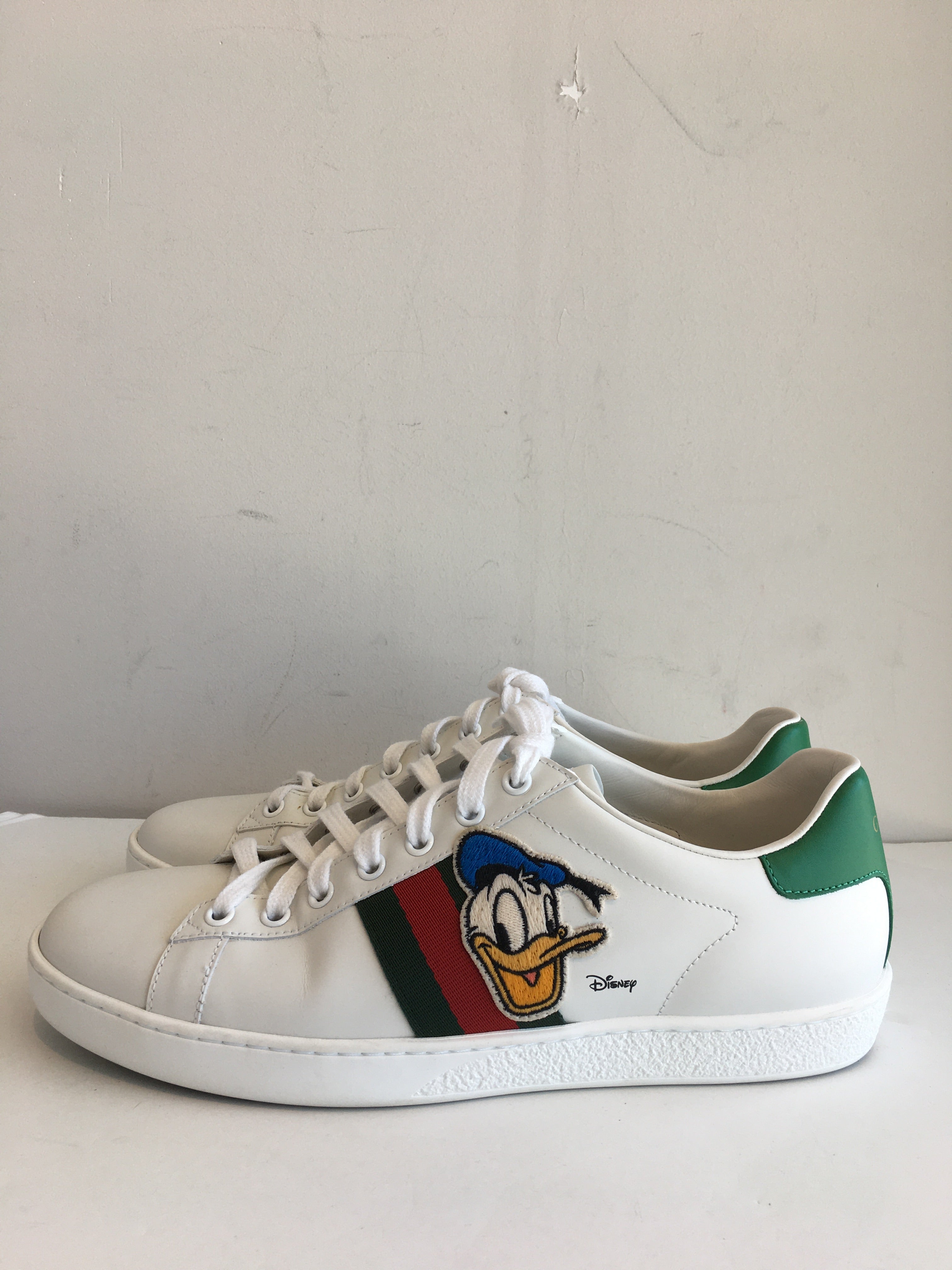 【GUCCI】Disney x Gucci Donald Duck Sneakers (25cm-28.5cm) Disney x Gucci Donald Duck Ace Leather Sneakers