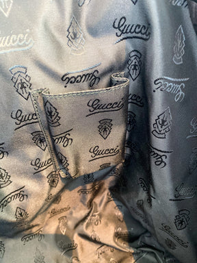 Gucci Black Leather Weekender Bag Inside of Bag Pocket