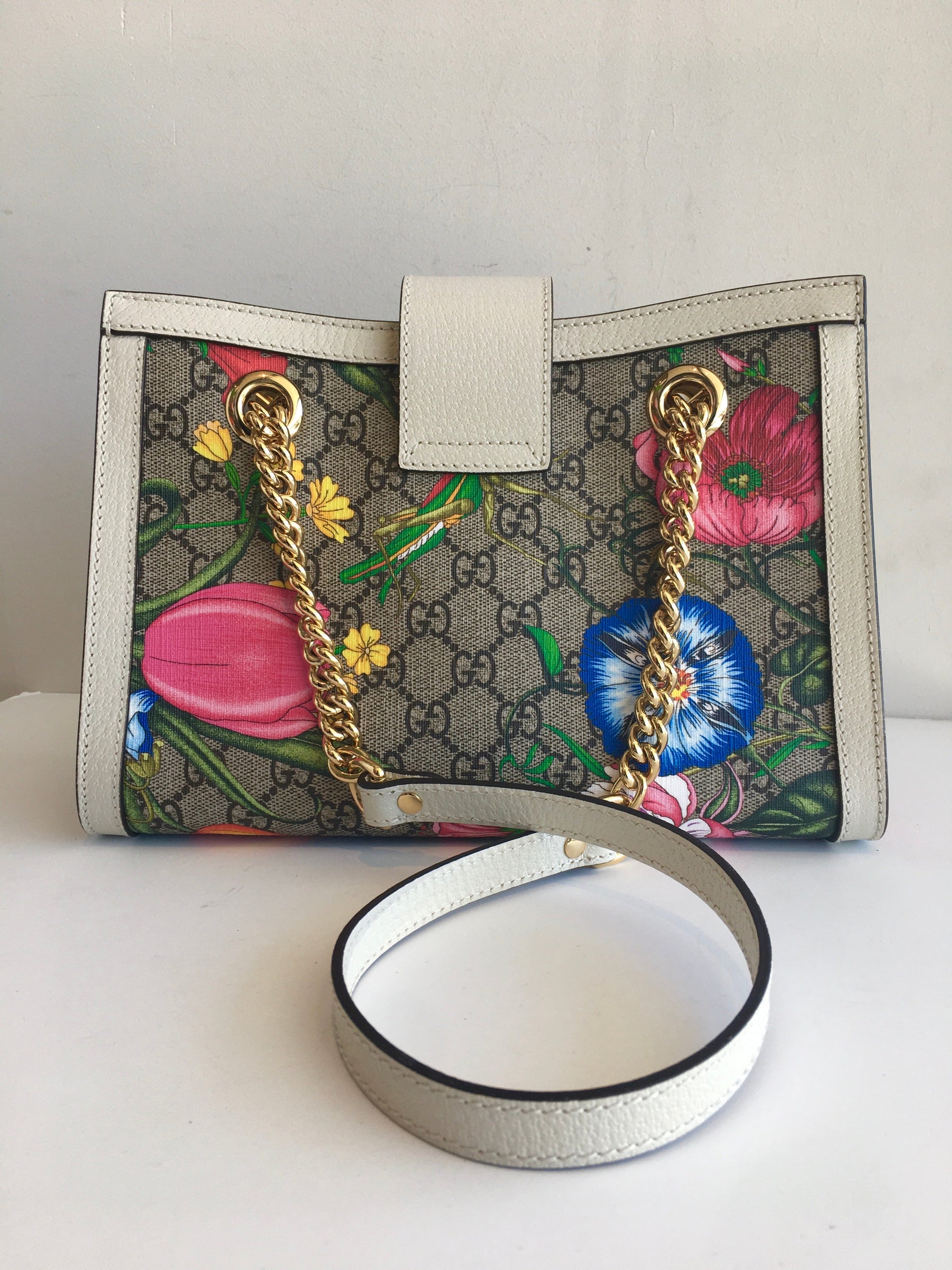 Gucci Ophidia Flora Dual Chain Shoulder Bag Back