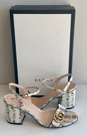 Gucci Marmont Floral GG Sandals