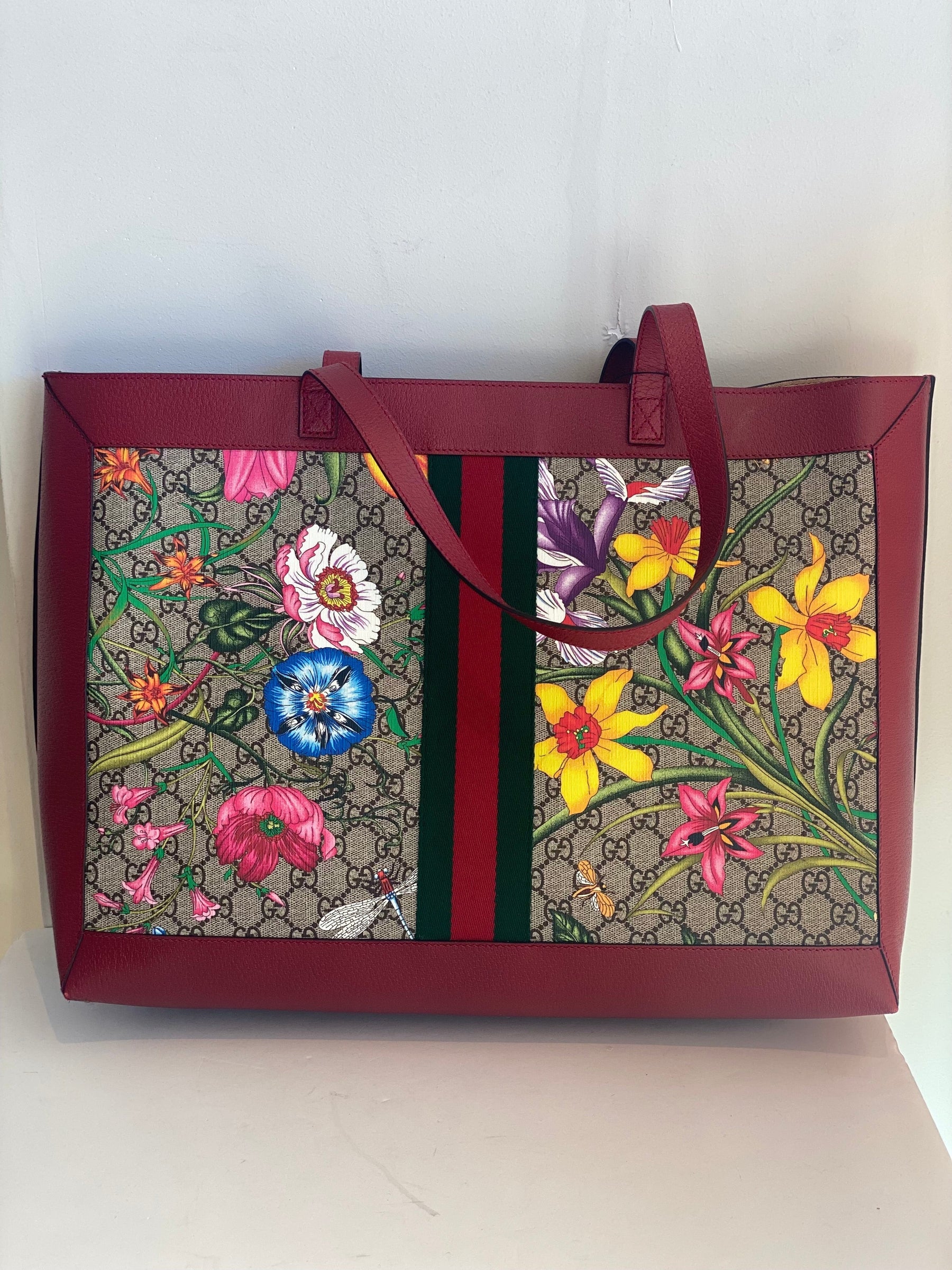 Gucci Ophidia Soft Open Tote Flora GG East West