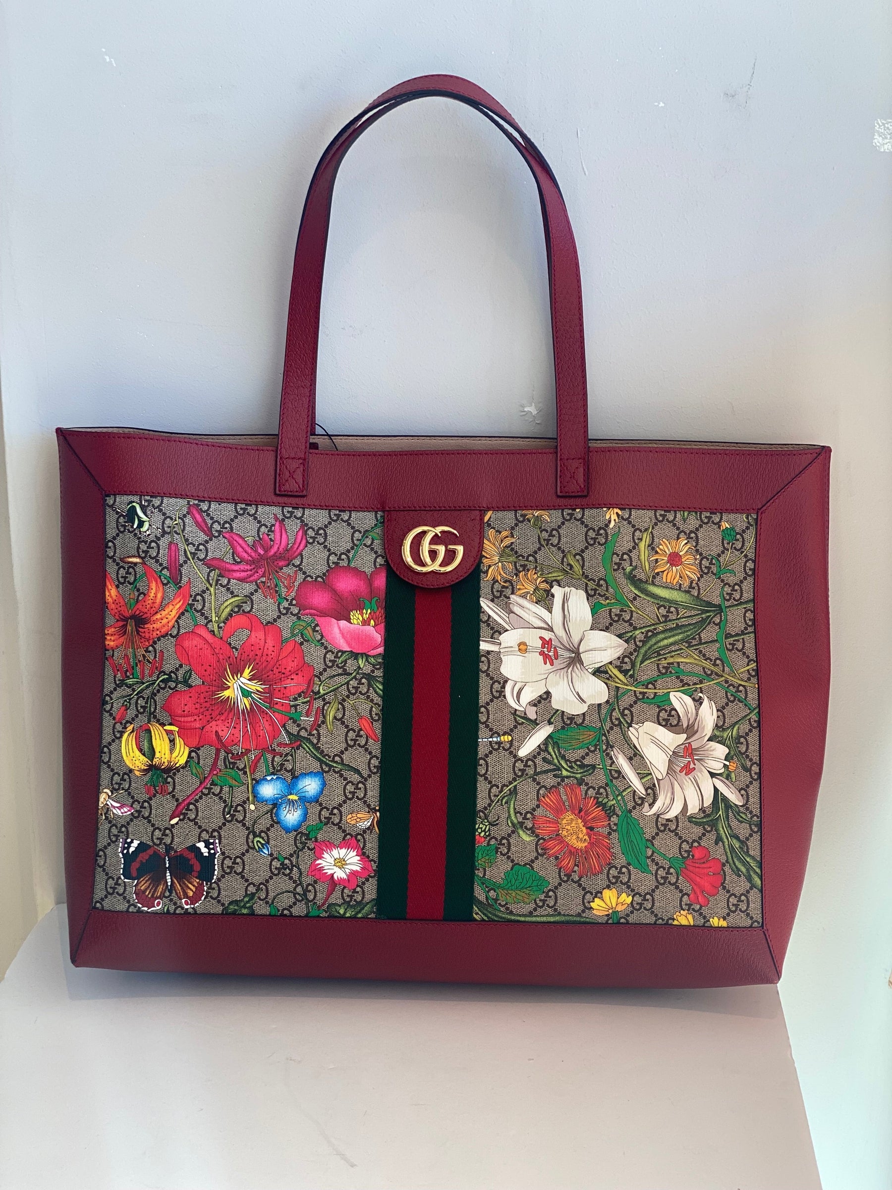 Gucci ophidia floral discount tote