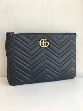 Gucci GG Marmont Quilted Leather Pouch Side Matelasse Leather