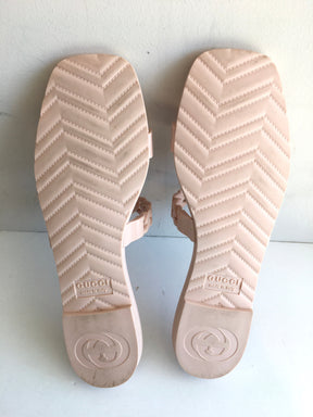 Gucci Light Pink Jelly Rubber Slide Sandals