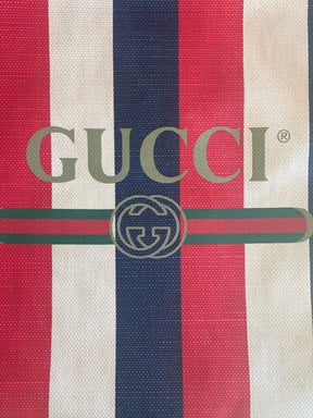 Gucci Sylvie Stripe Backpack Logo