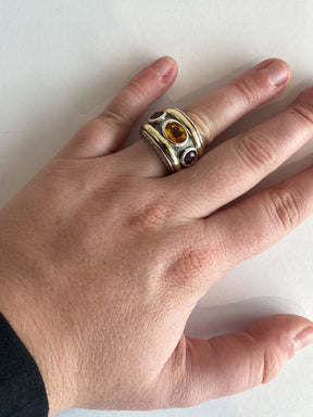 David Yurman Tri-stone ring