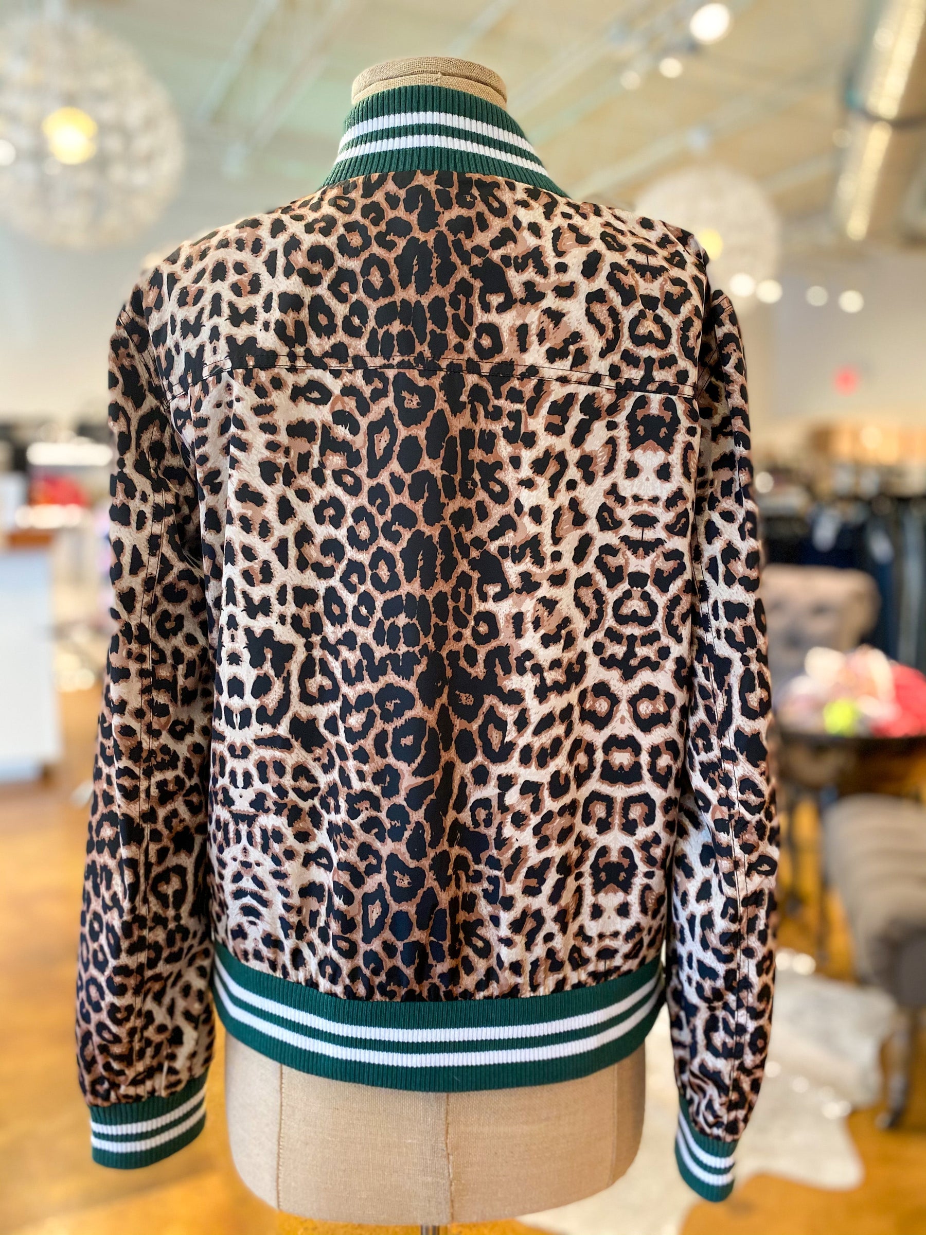 Veronica Beard Leopard Bomber Jacket