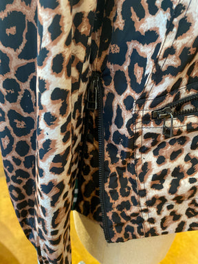 Veronica Beard Leopard Bomber Jacket