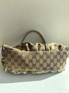 Gucci Canvas Logo Shoulder Bag
