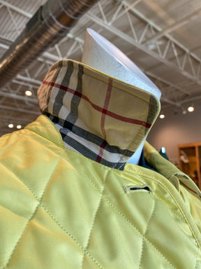 Burberry Yellow Quilted Utility Jacket