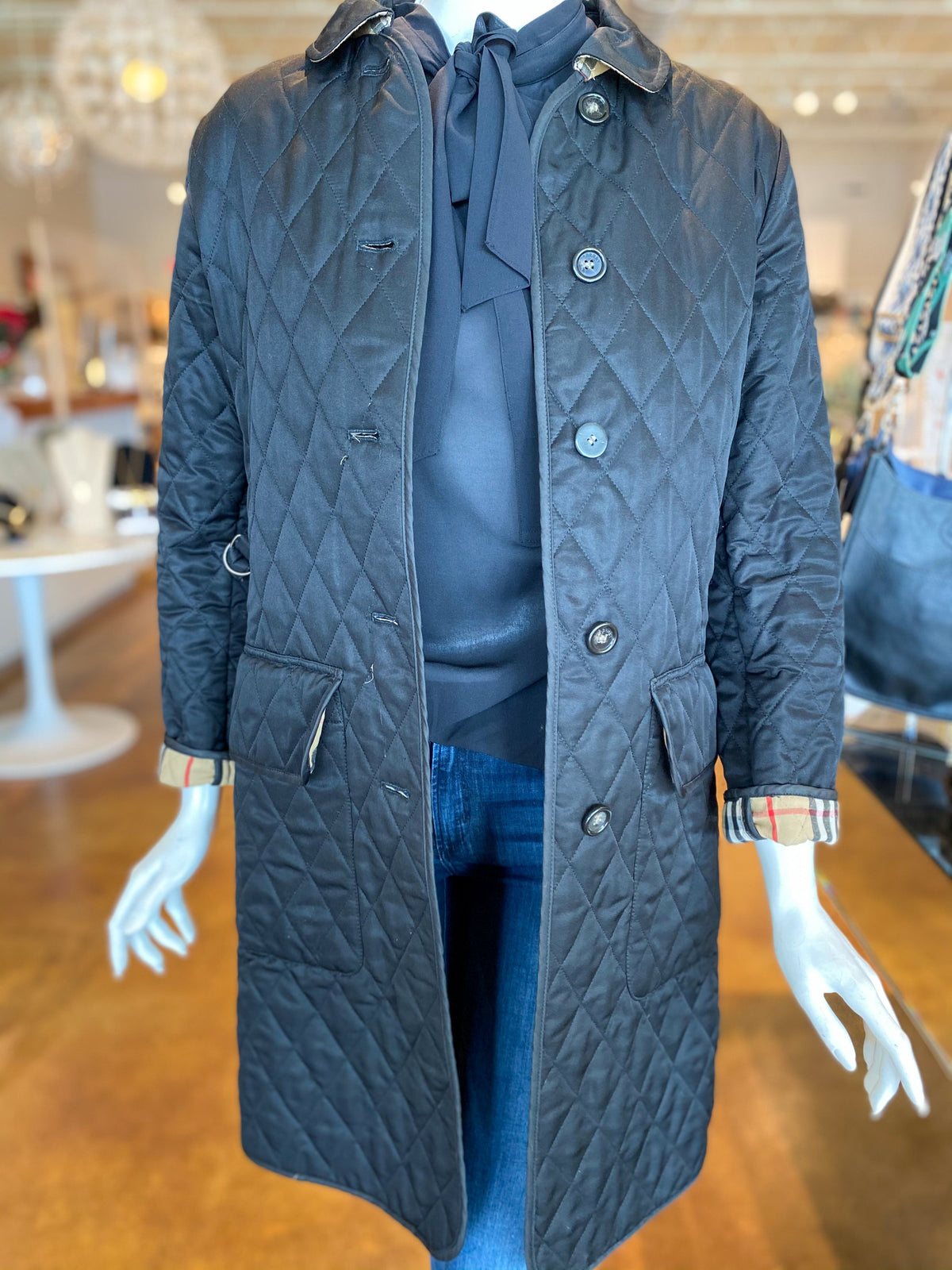 Burberry Black Quilted Utility Jacket
