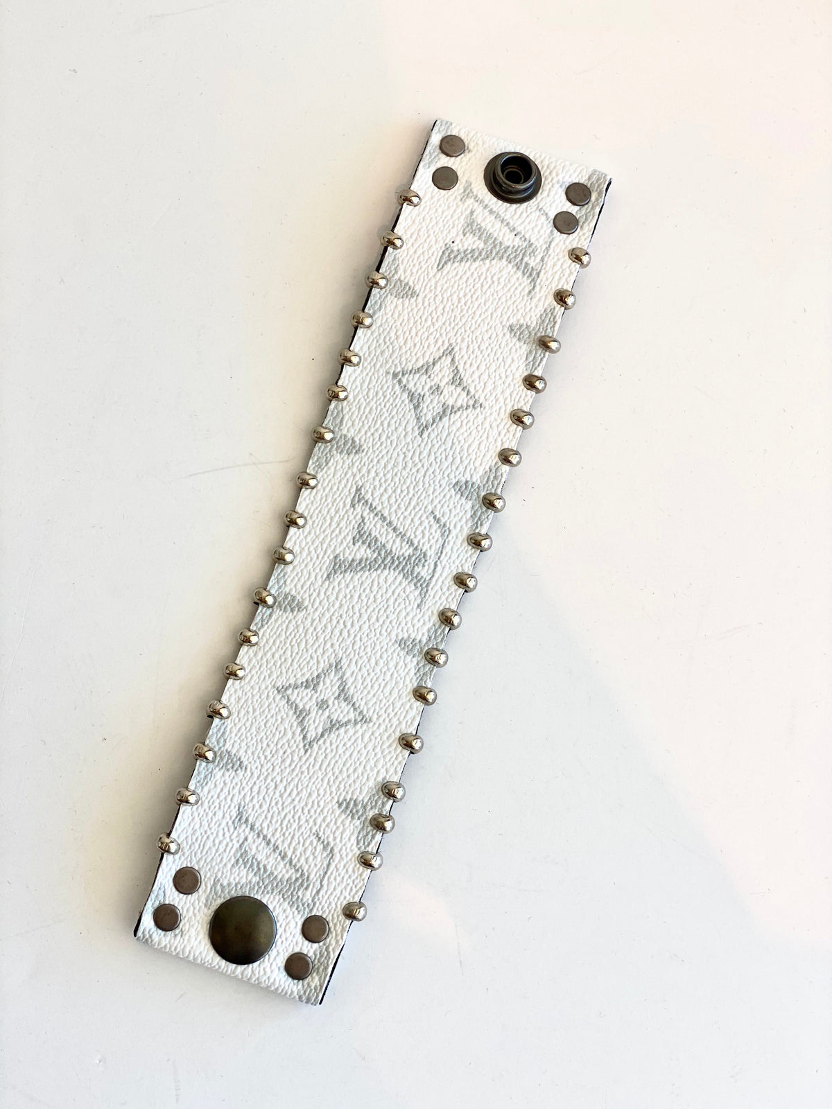 white and black bracelet 