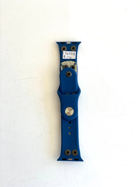 blue with tan detail watch band