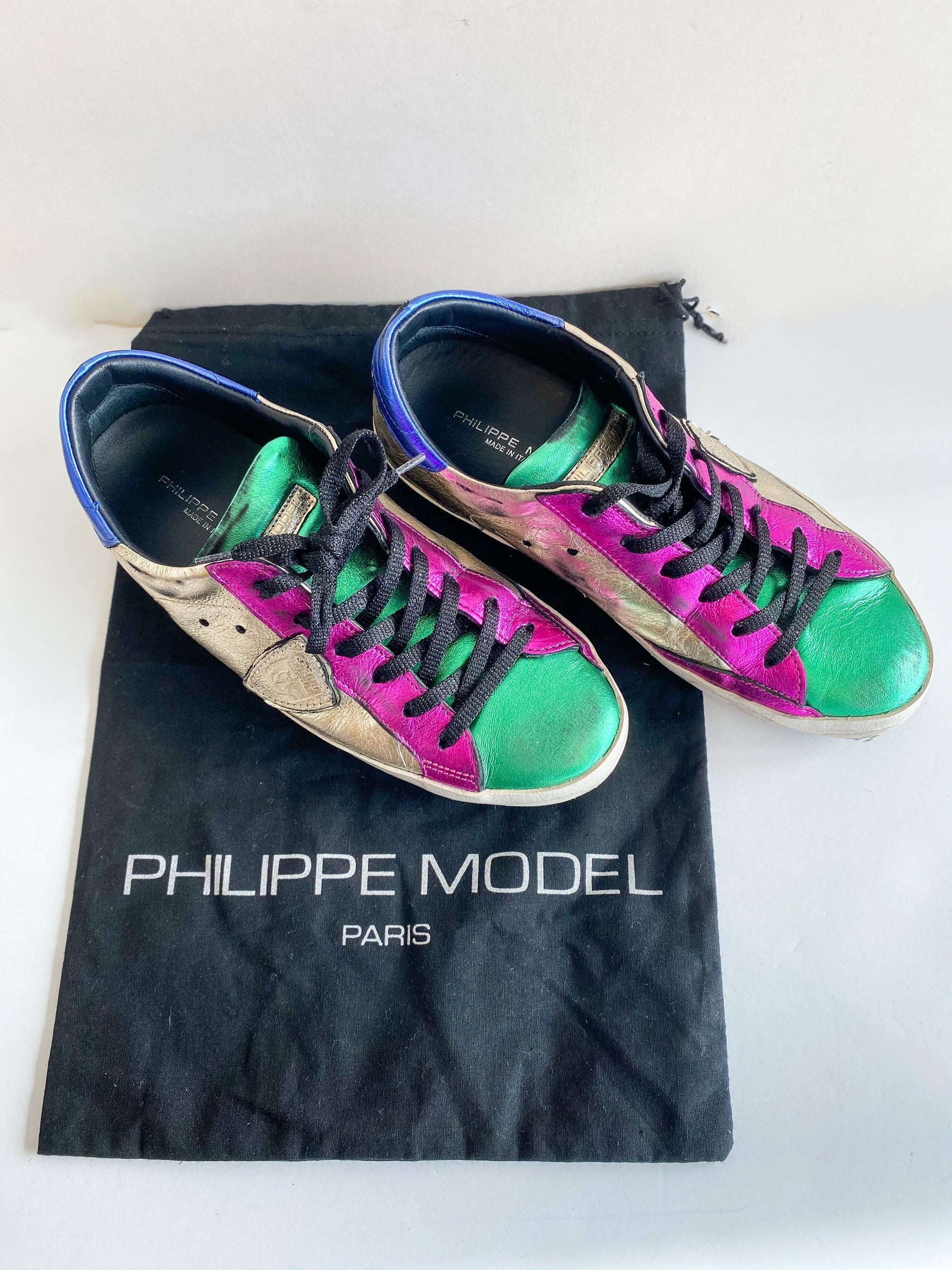 Philippe Model PRSX Rainbow Metallic Sneakers