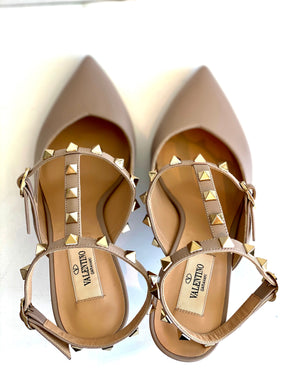 cream colored valentino heels 
