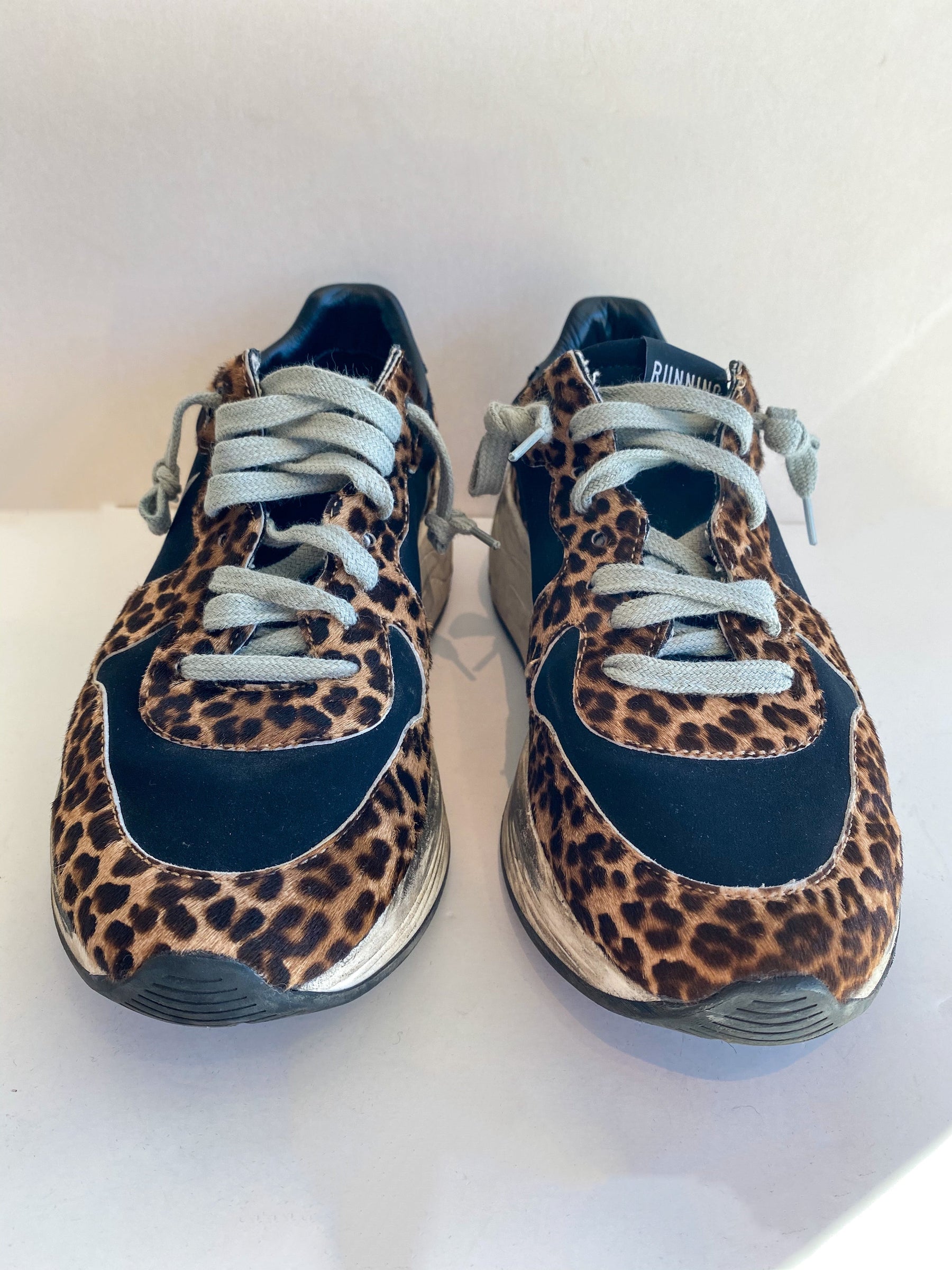 Golden Goose Leopard Running Sole Sneakers