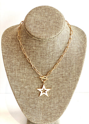 white star necklace 
