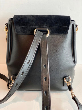 chloe mini backpack black Suede Calfskin Faye 1846228 FASHIONPHILE tone logo plaque Chloe Faye Mini Backpack Review