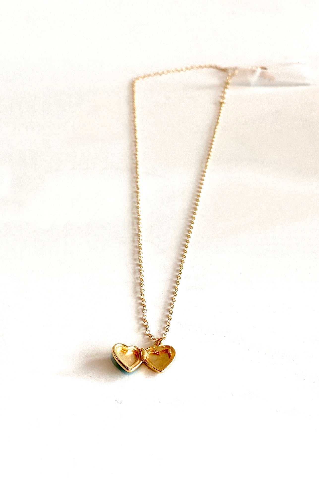 open locket heart necklace