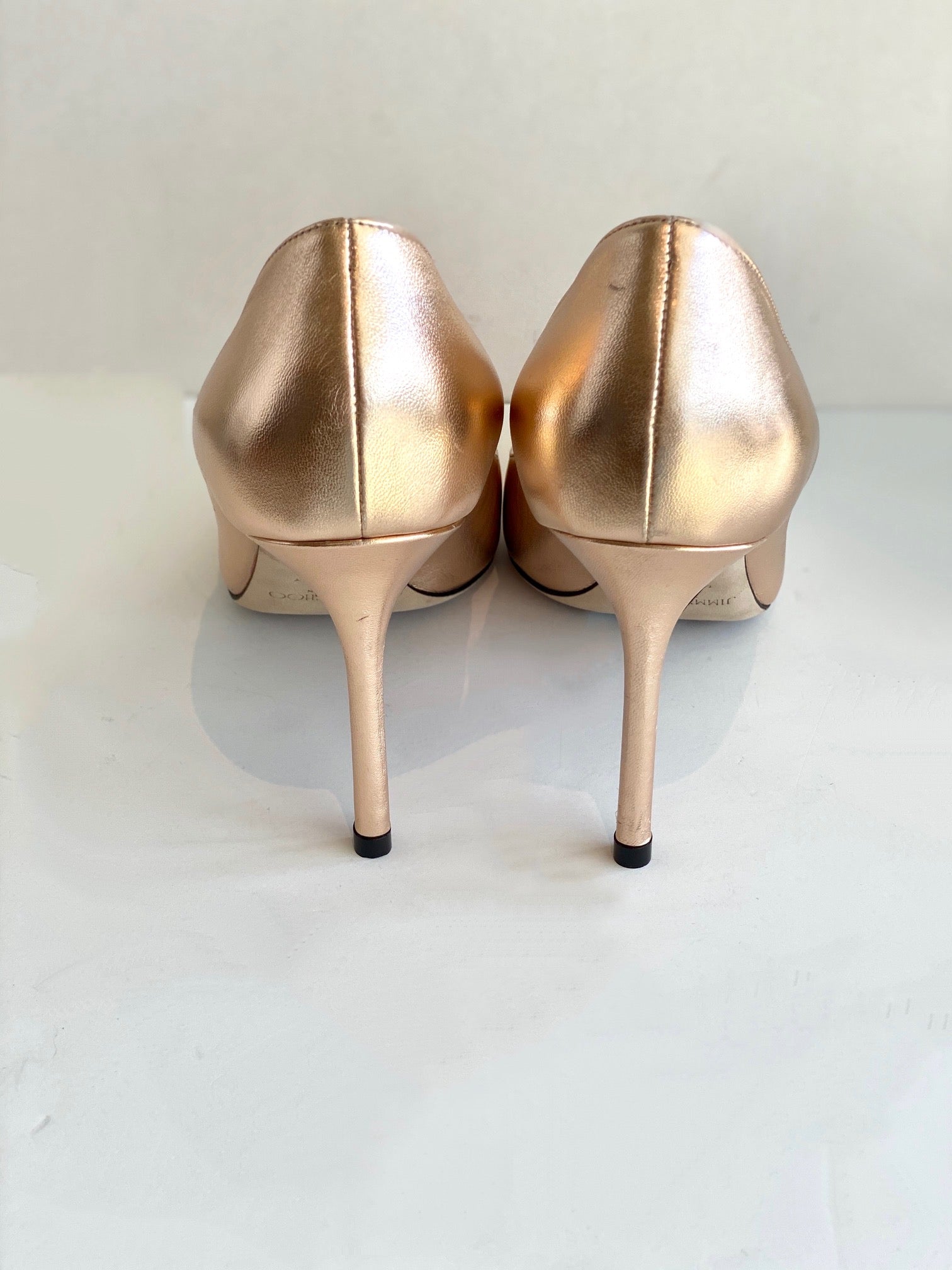 jimmy choo heels rose gold