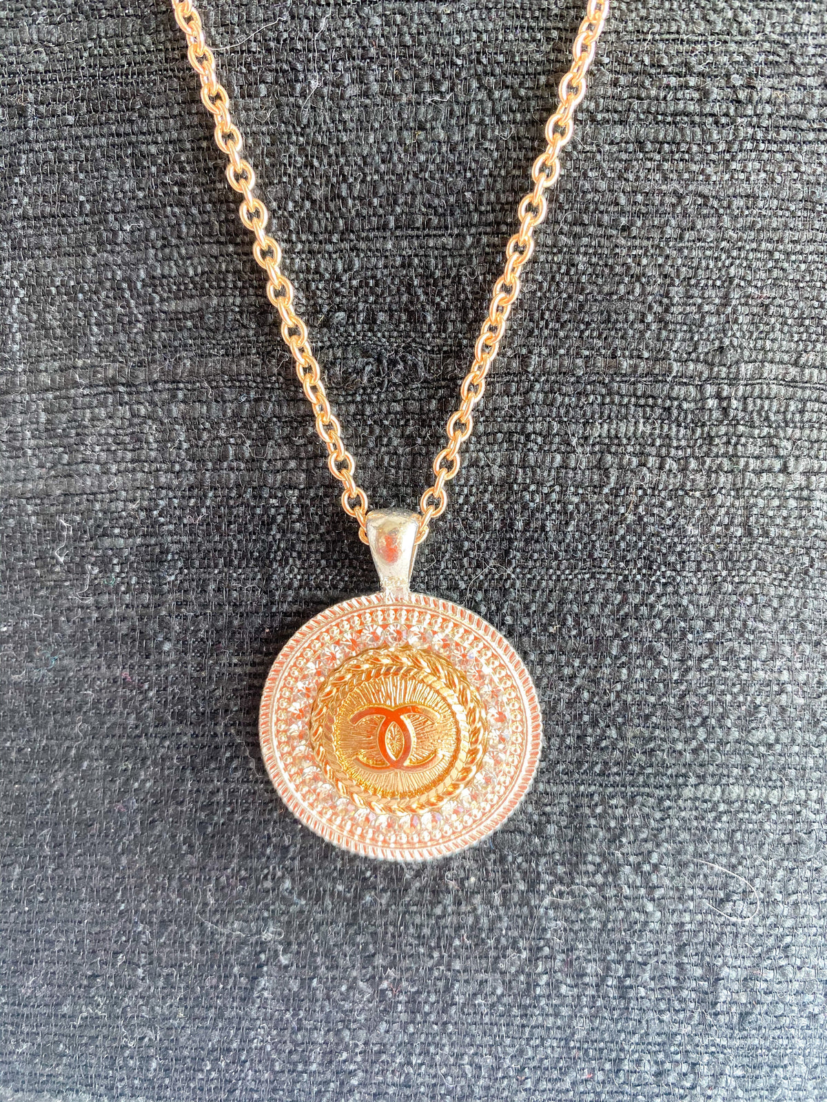 Designer Button Necklace