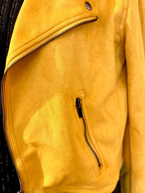 shinestar mustard moto jacket
