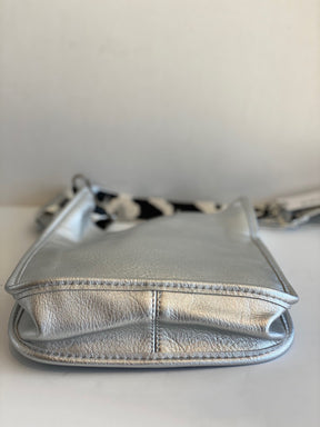 mini silver messenger bag