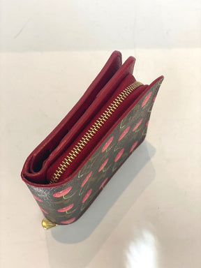Cherry wallet brown and red 