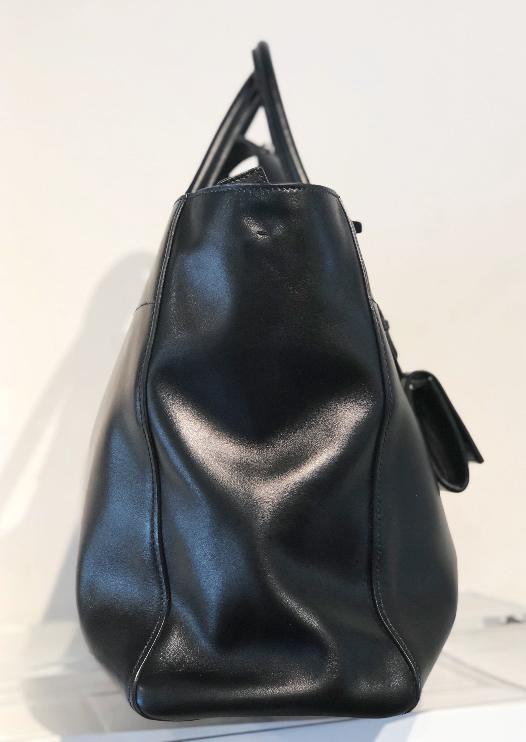 Prada Leather Tote Bag Black