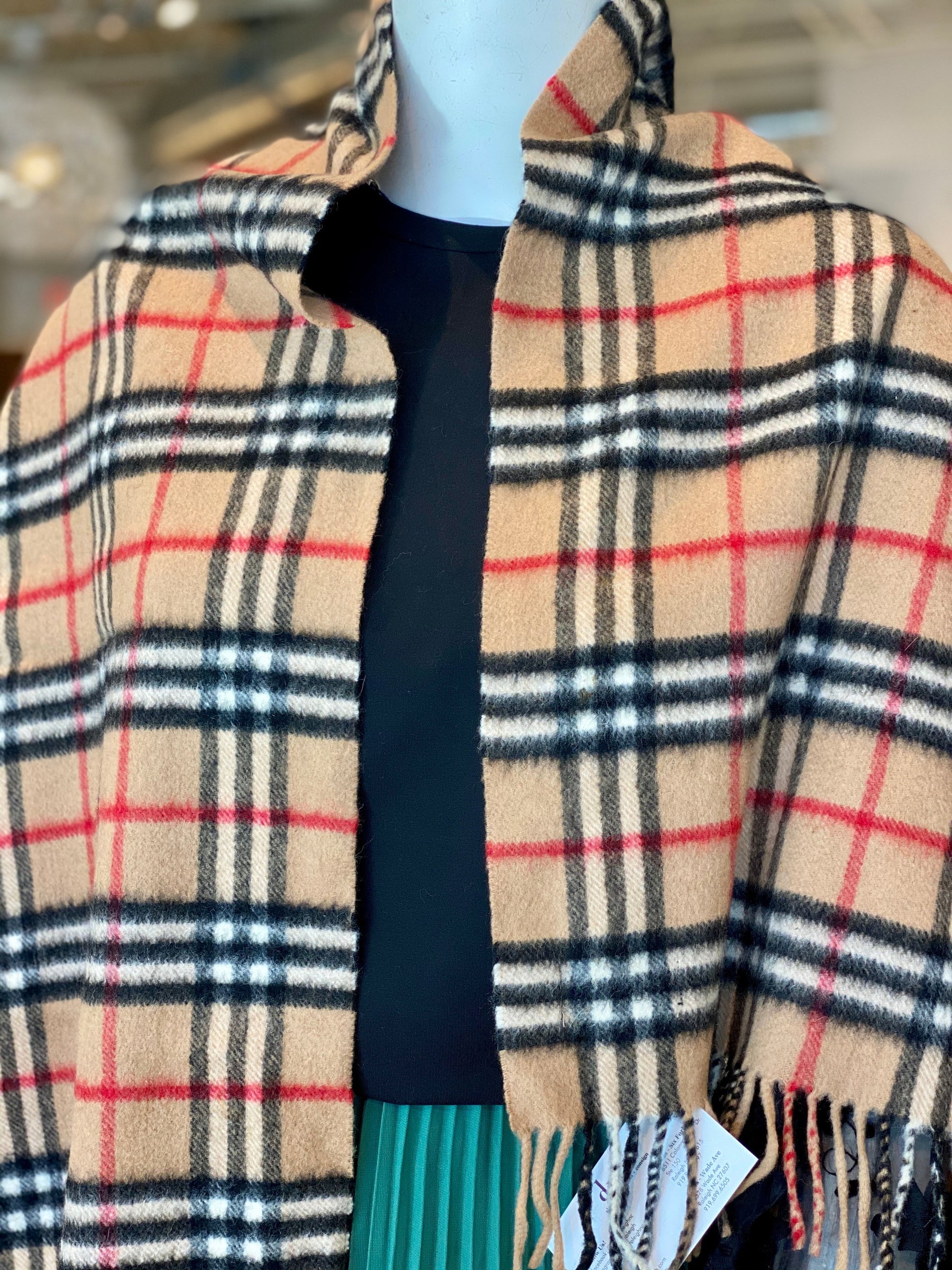burberry checkered scarf