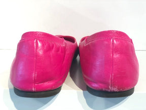 Alexander McQueen Skull Sequin Flats Pink Back of Shoes