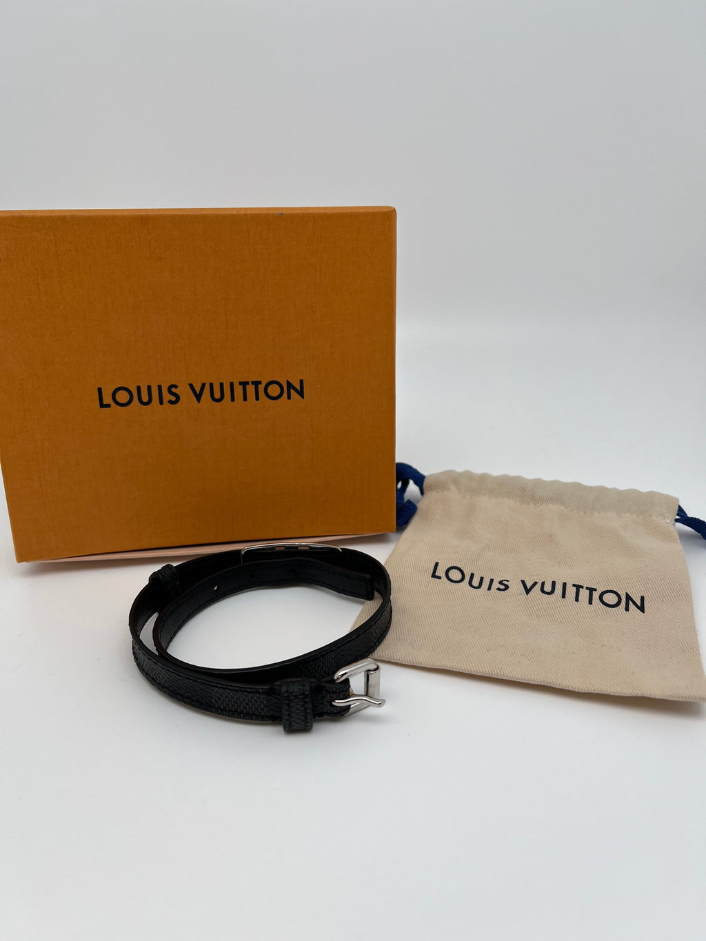 Louis Vuitton Leather Autograph Wrap Bracelet - Black, Silver-Tone Metal  Wrap, Bracelets - LOU613813
