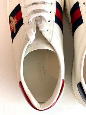 inside white gucci sneakers