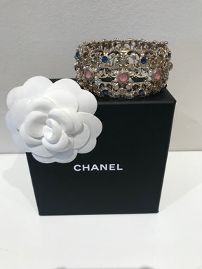 Chanel Filagree Stone Bracelet