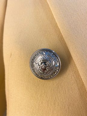 Balmain double-breasted blazer silver button detail