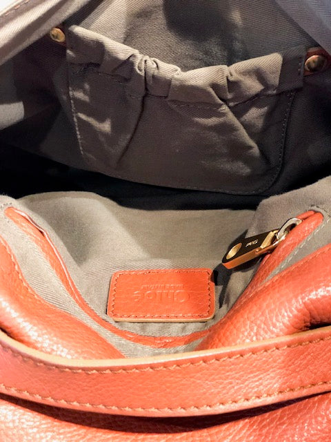 Chloe Marcie Crossbody Tobacco Leather Details Inside of Bag Pocket