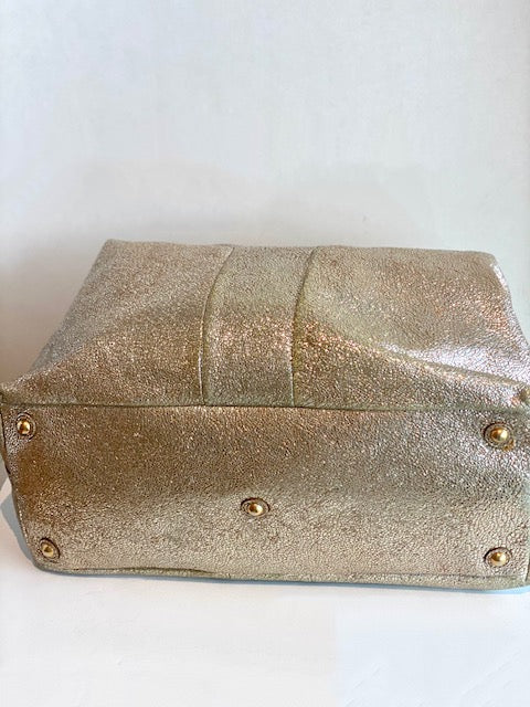 YSL Gold Bowler Bag
