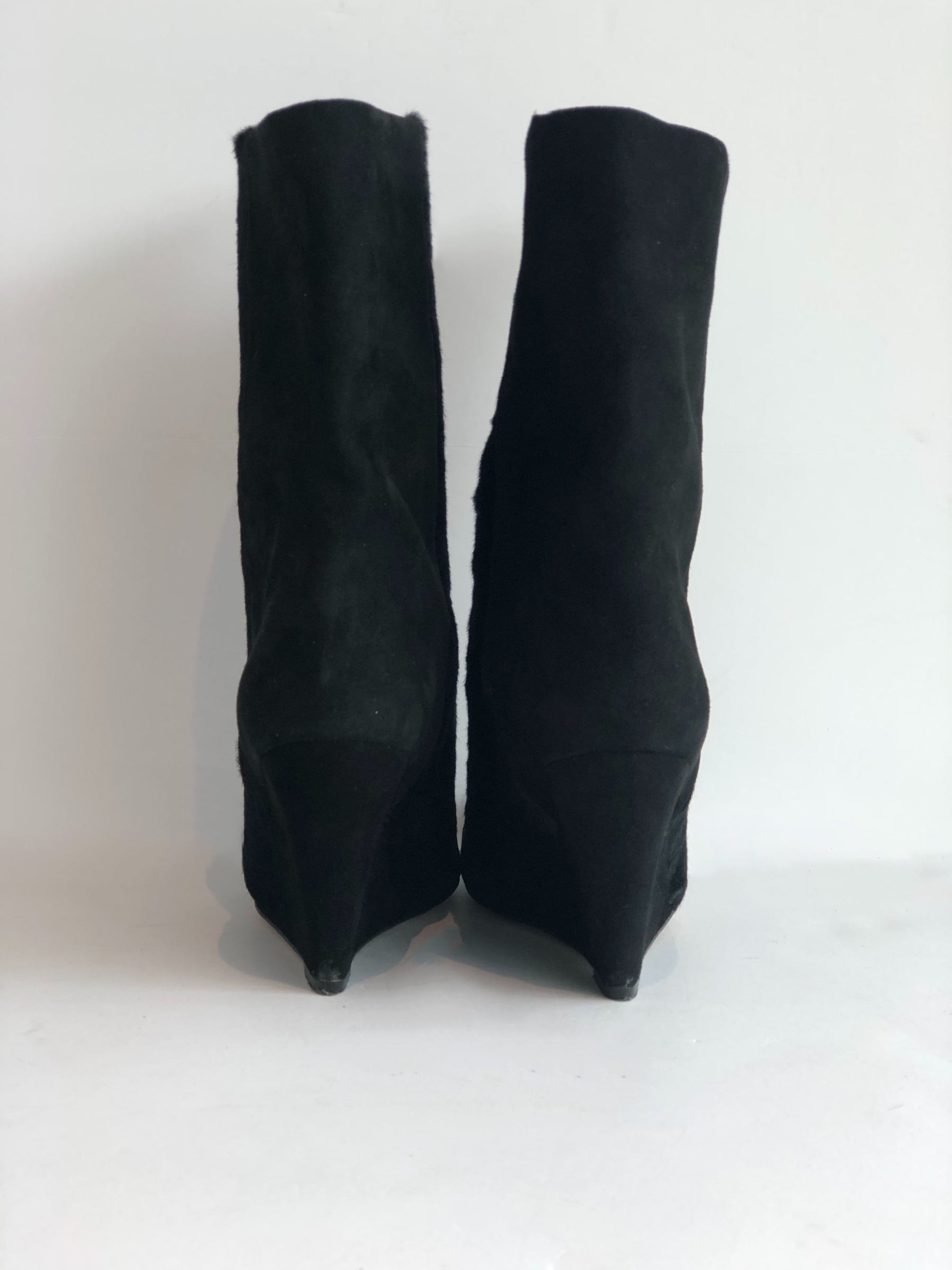 Isabel Marant Pony Hair Suede Boots Black