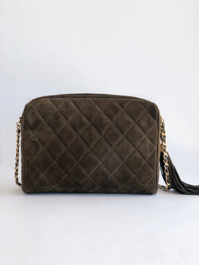 Chanel Vintage Suede Shoulder Bag